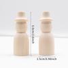 2pcs 65mm Mini Wooden Snowmen Wood Shapes, Wooden Crafts To Make and Decorate, Make Your Own Christmas Decorations