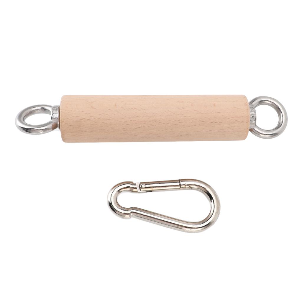 Tricep Rope Handle Wooden Double Ring Lat Pull Down Machine Handle Attachments for Workouts Home