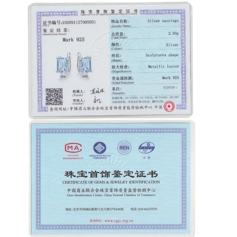 925 Sterling Silver Clip Earrings For Women Natural Gemstone  Earrings Blue Pink Emerald  Premium Topaz Fine Jewelry Party  Gift