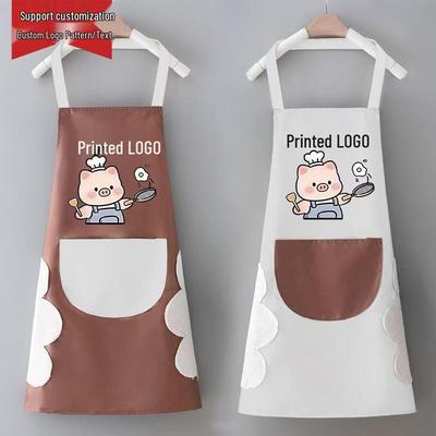 Unisex Cartoon Splash-Proof Kitchen Apron – Cute, Oil-Resistant Waist Smock for Cooking & Stall Work