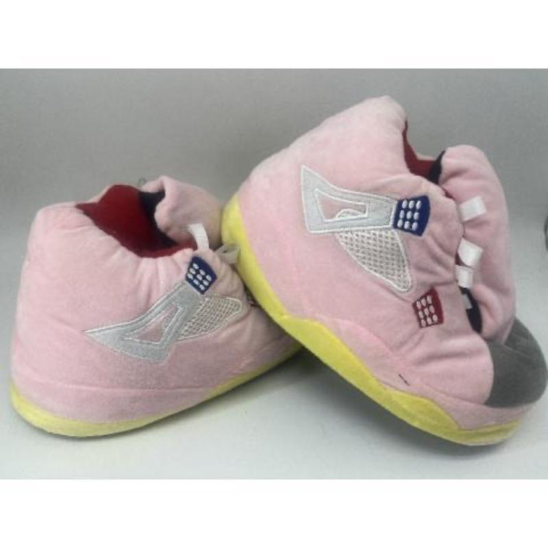 

Тапочки-кроссовки, плюшевые тапочки, женские тапочки, мужские забавные тапочки для детей 35–44 лет, зимние теплые домашние плюшевые тапочки для детей и взрослых 35-44 розовый