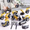 Classic Simulation Alloy Engineering Car Model Toy Set For Kids With Excavator