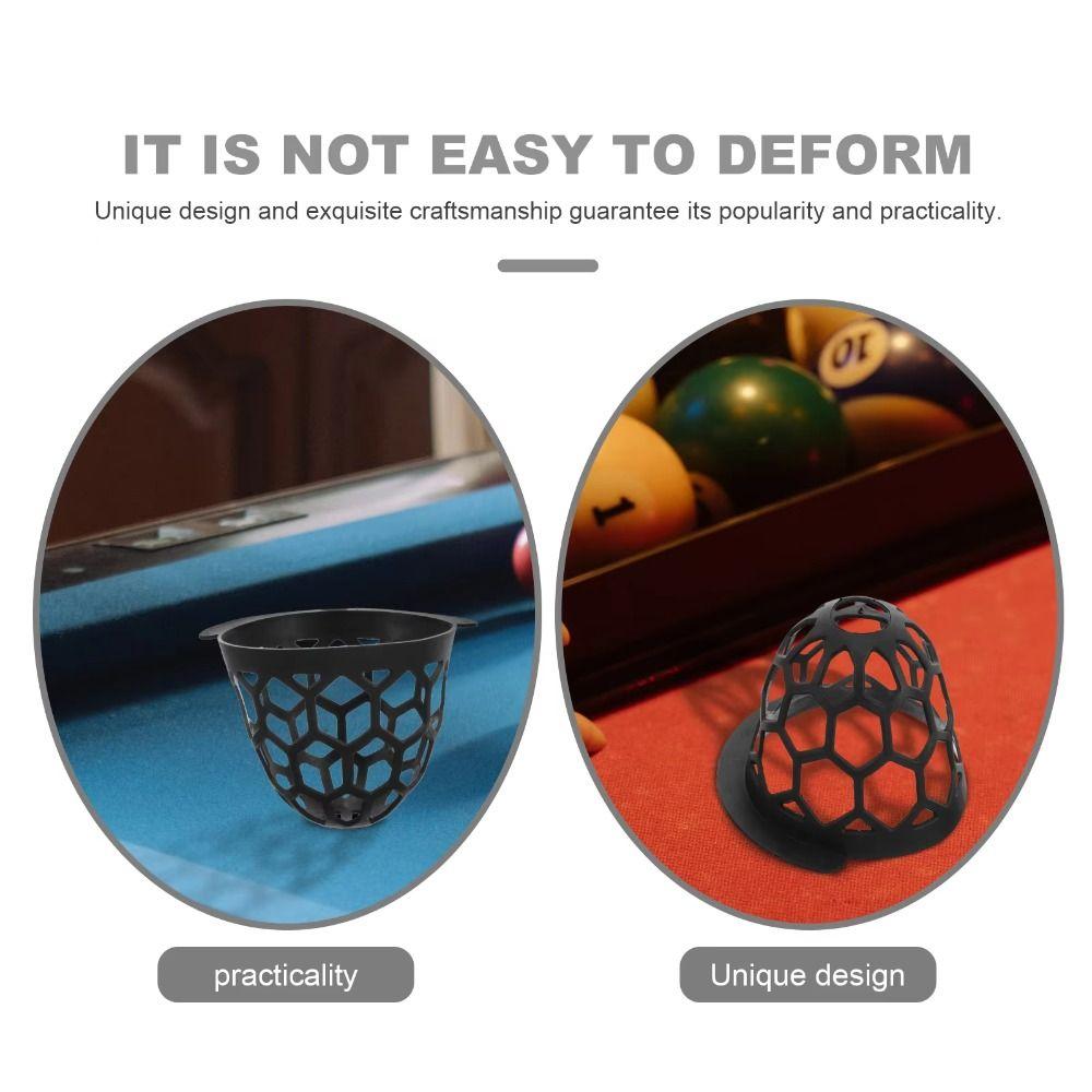 6Pcs Plastic Pool Table Pocket Black Billiard Basket Billiard Ball Storage Pocket For Pool Tables