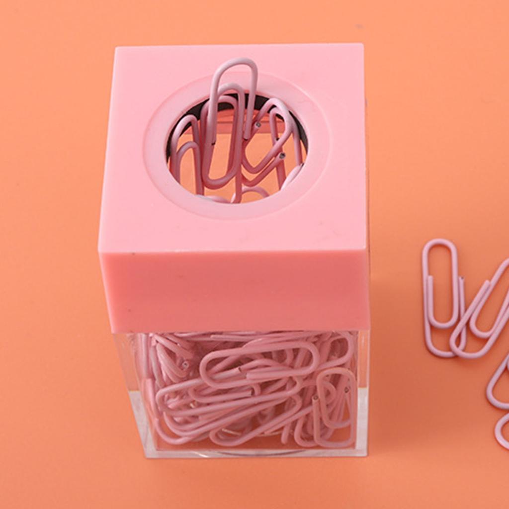 Magnetický zásobník na kancelářské sponky s velkou kapacitou, průhledný organizér na kancelářské sponky na stůl