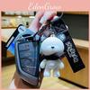 Authentic Superhero Bear Keychain Adorable Creative Cartoon Style Pvc Accessory