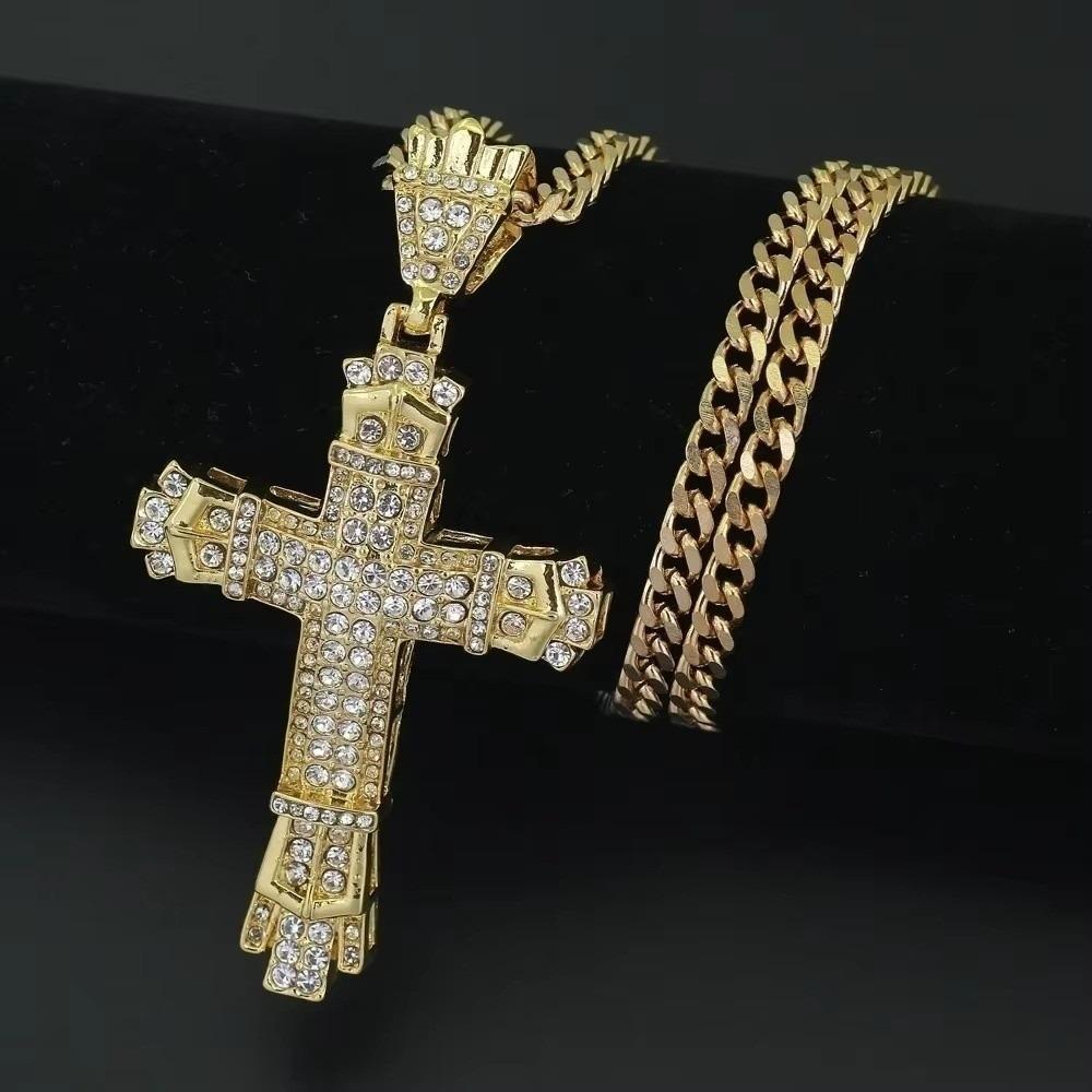 Portable Men's Necklace Fashion Accessories Hip Hop Cuban Chain Jewelry Women's Diamond Pendants