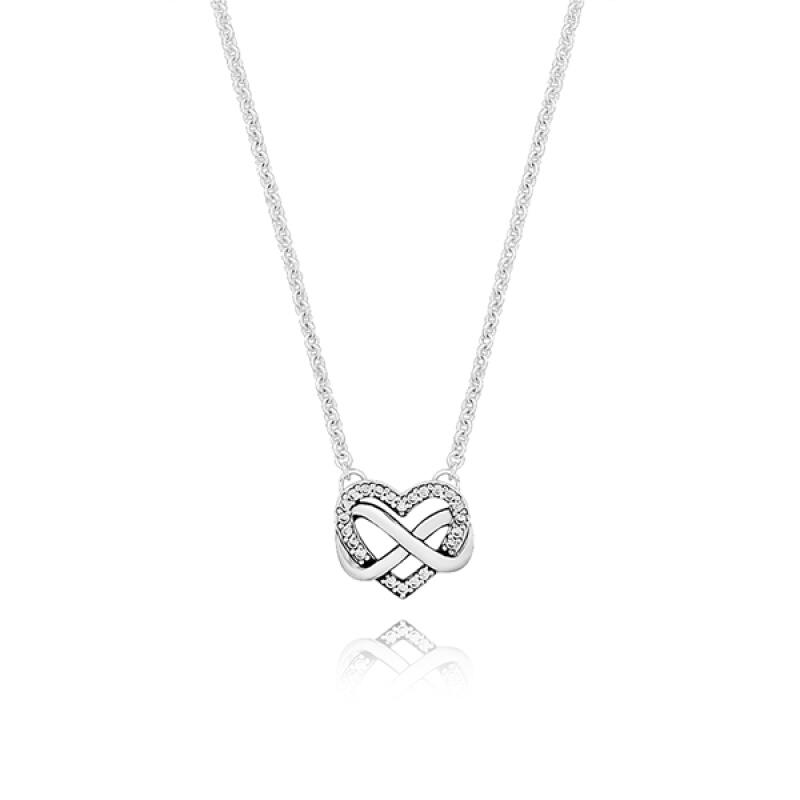 

Pandora Necklace Sparkling Infinity Heart 392666C01-50 392666C01-50