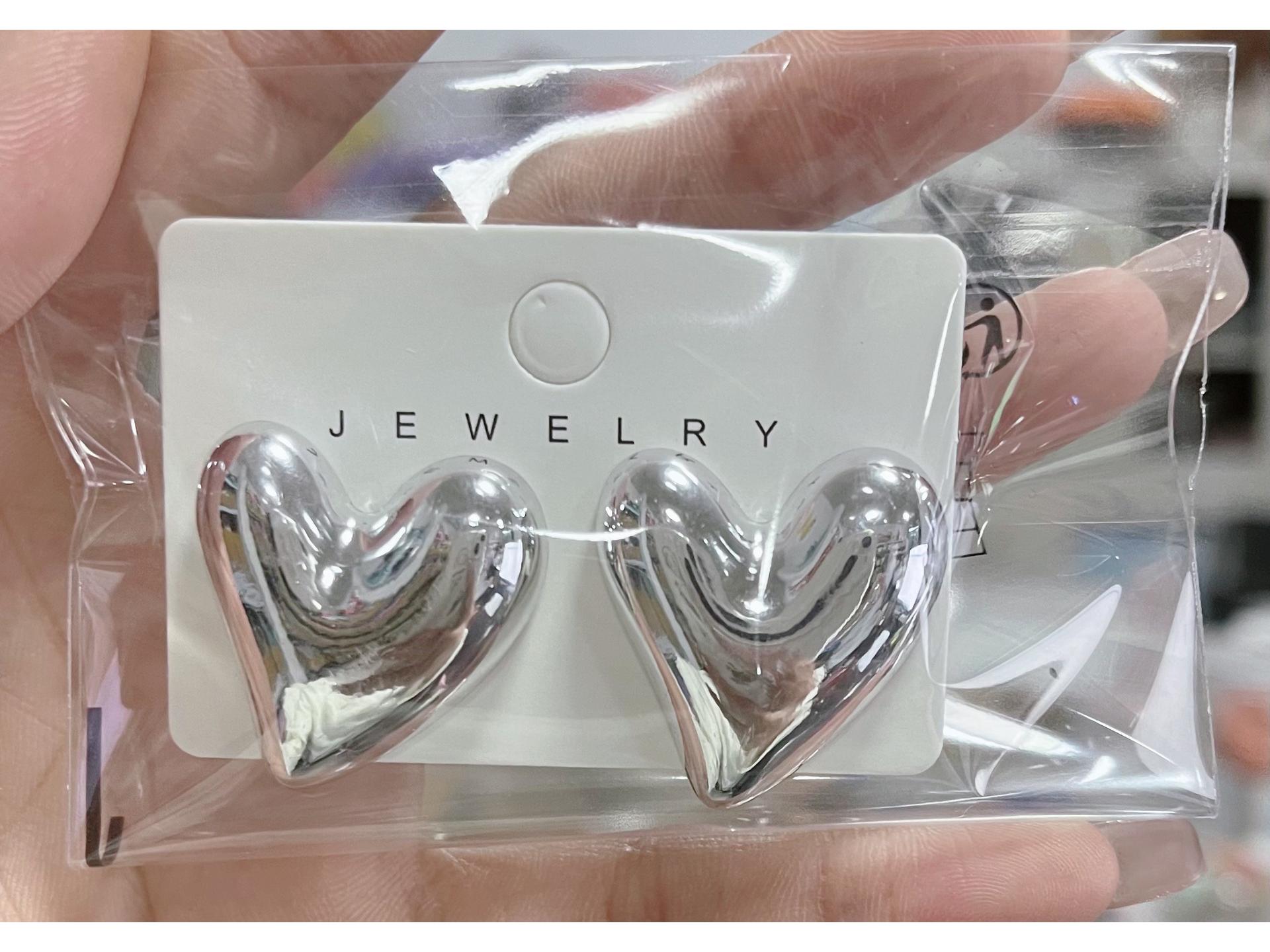 

Candy-Colored Semicircle, Square, Heart, Star Stud Earrings with UV Plating - European & American Style