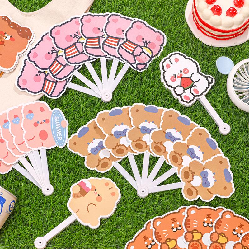 Adorable Alien Hand-Crank Cartoon Fan - Portable Foldable Fan for Kids