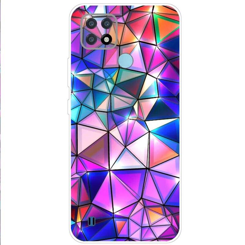 Realme C21 Hülle 6.5'' Klar Silikon Fudnas Weiche TPU Hülle Für Realmi C21 2021 Hülle C 21 Handyhüllen Rückseite RealmeC21 Bumper