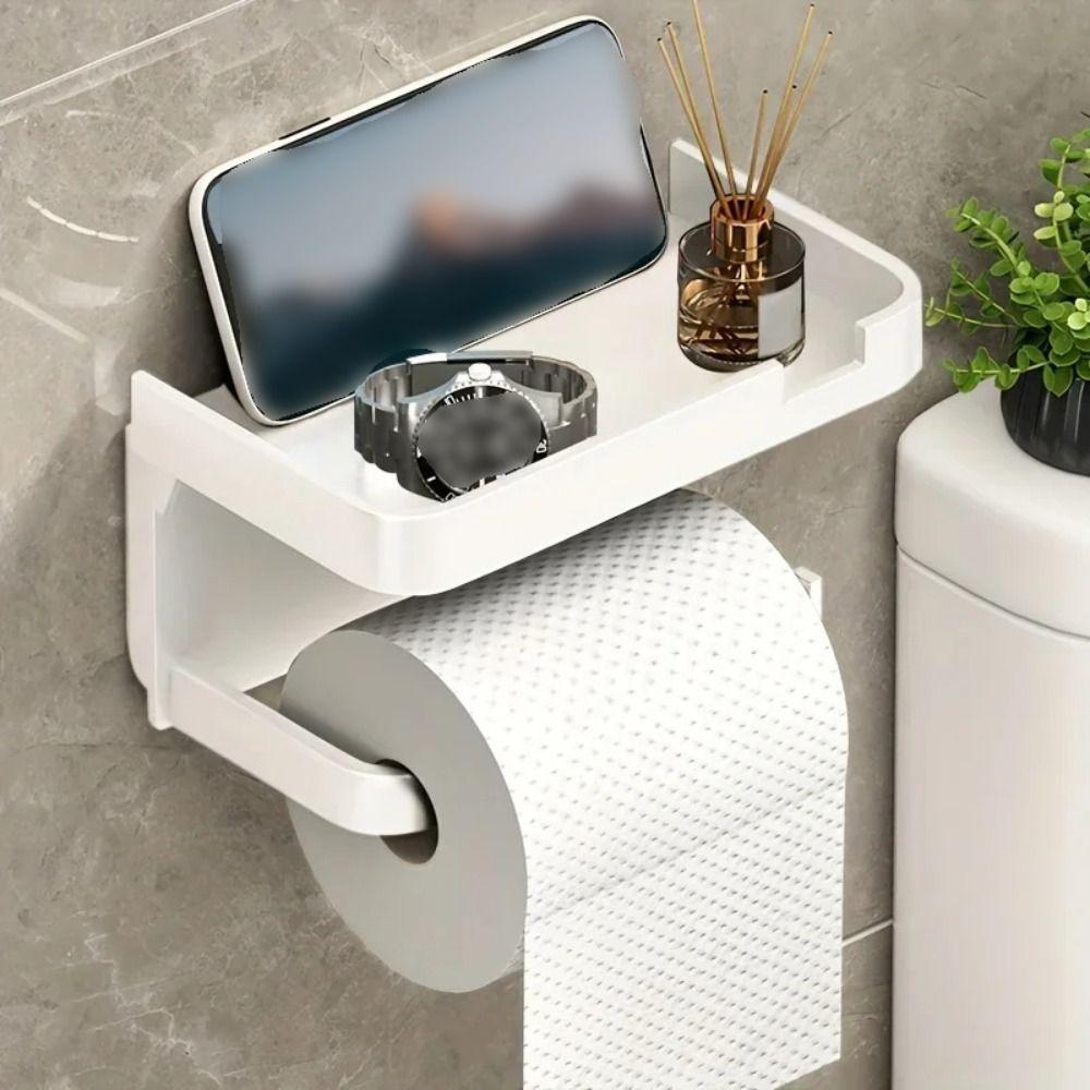 Wall-Mounted Roll Paper Storage Rack Aluminum Toilet Paper Container Paper Towel Holder  Restaurant