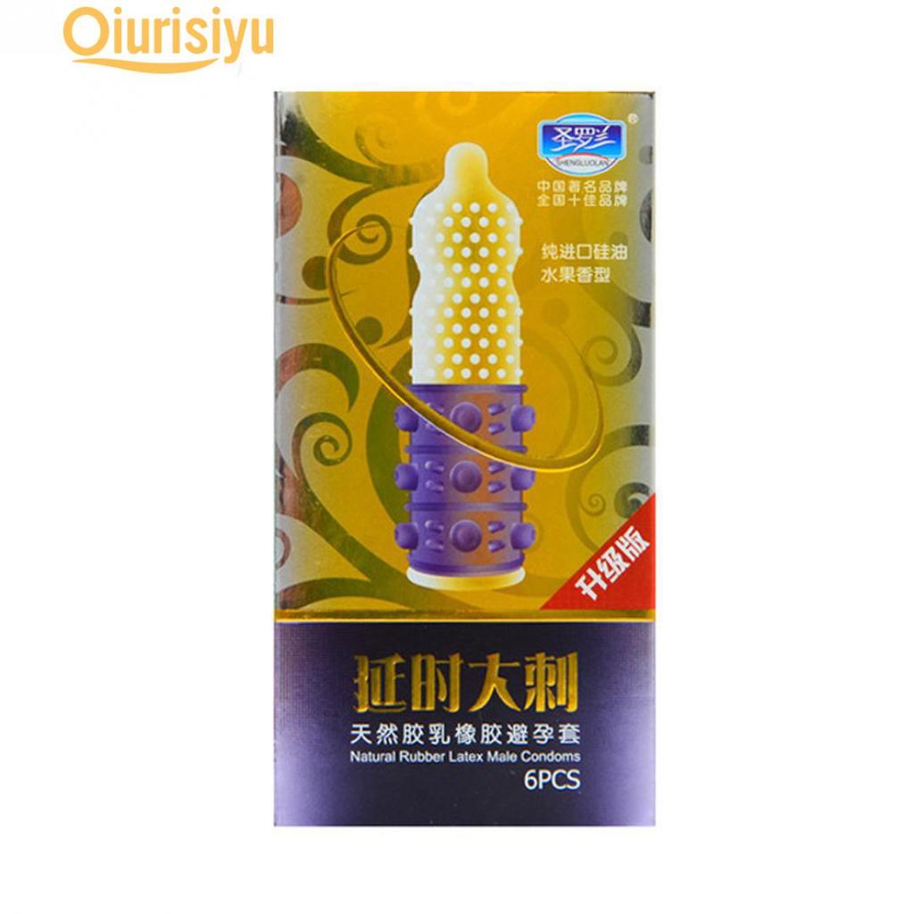 6Pcs Men Latex Contraceptive Condoms