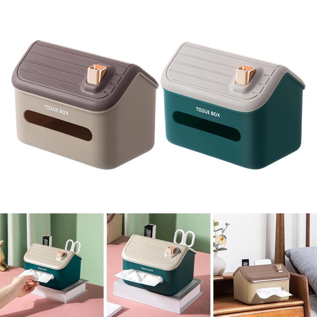 House Shaped Tissue Box Cover Paper Container Case with Nonslip Bottom Modern Durable Sheet
