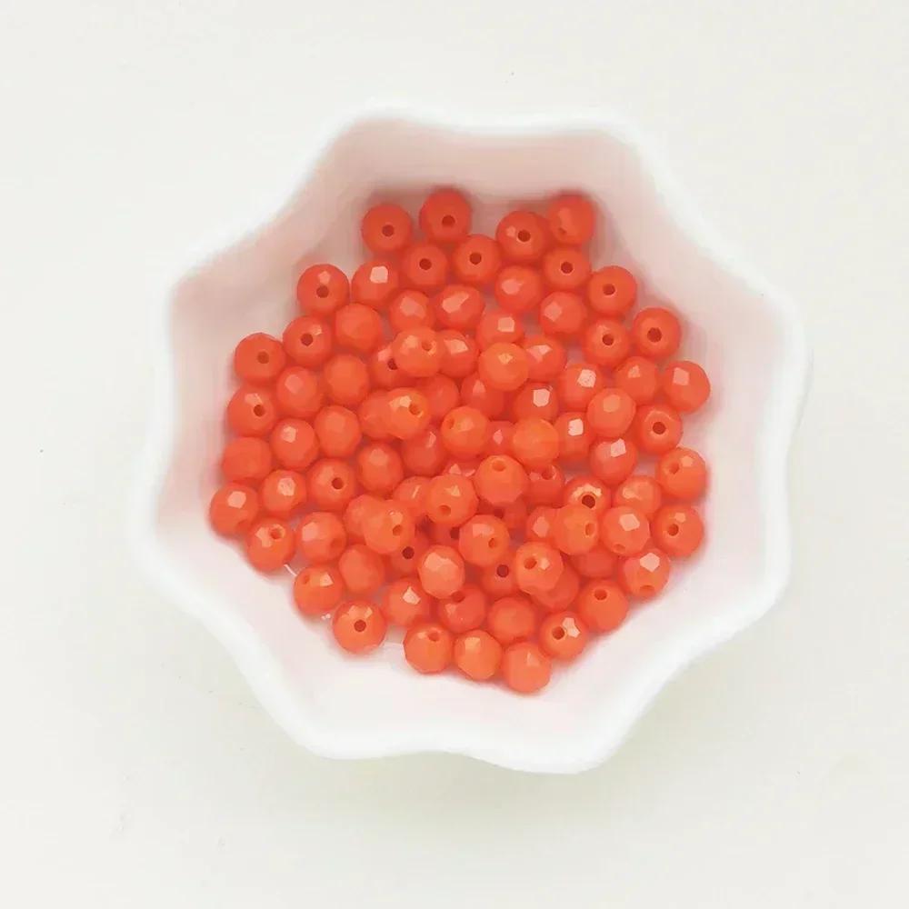 50 Stück Kristall Rondell Facettierte Glasperlen Für Schmuckherstellung DIY Damen Armband Halskette Schmuckzubehör 4*6mm