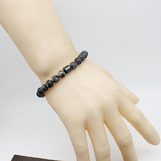 Beaded Bracelet Magnetic Decorative Rope Elastic Stress Stretch All-match Relief Gift 8mm Natural Faux Stone