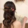 Maple Leaves Hanfu Hair Chopsticks Wooden Flower Hair Fork Chinese Style Hair Stick  Perform