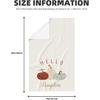DADABULIU Kitchen Towel Pumpkin Thanksgiving Fall Dish Cloth 16" x 26" Dish Towel for Drying Dishes Tea Towel Kitchen Decor with Hanging Loop Reble