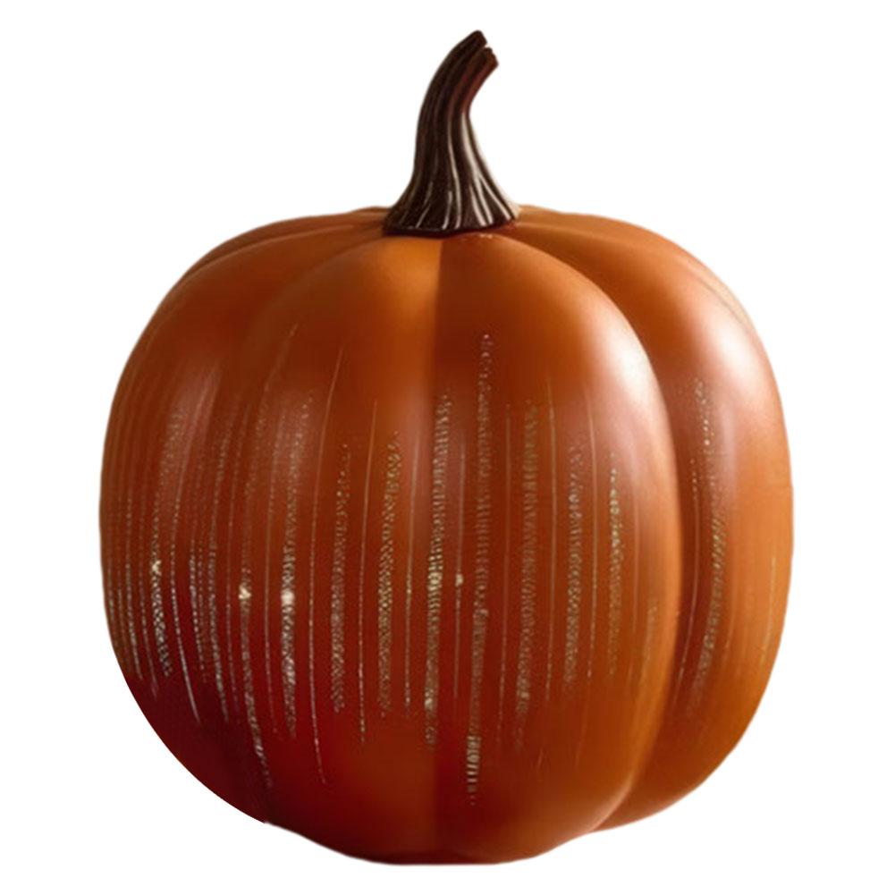 Halloween Artificial Glass Pumpkin with LED Lights Glass Decoration Halloween LED Lights Lamp Festive Atmosphere Decorations