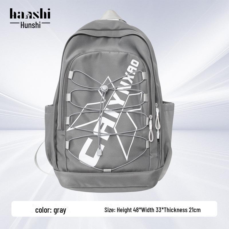 

Водонепроницаемый деловой и повседневный рюкзак - дорожная сумка большой вместимости для мужчин и женщин 2315 серый