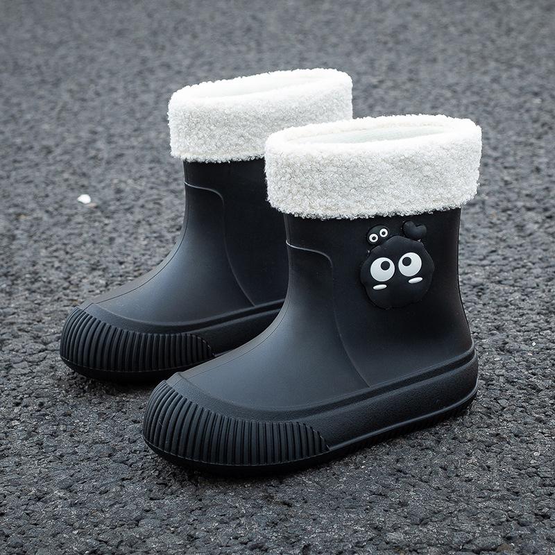 Women's short rain boots new cartoon pattern rain shoes outdoor water shoes fashionable and lightweight waterproof and non-slip