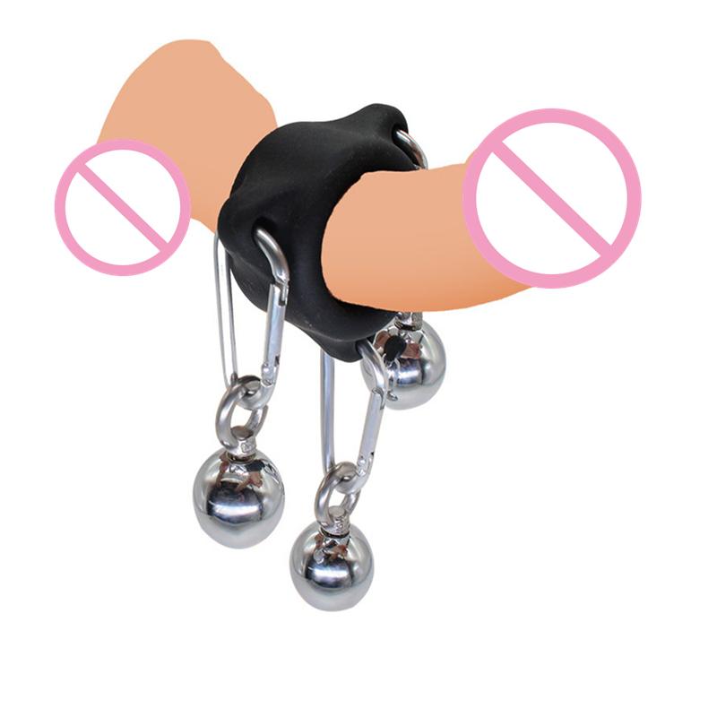 Sex Toys Silicone Penis Ring Hanging Ball Flexible Penis Extender Delay Ejaculation Training Cock Ring Sleeve Adult Product Male Sex Toys