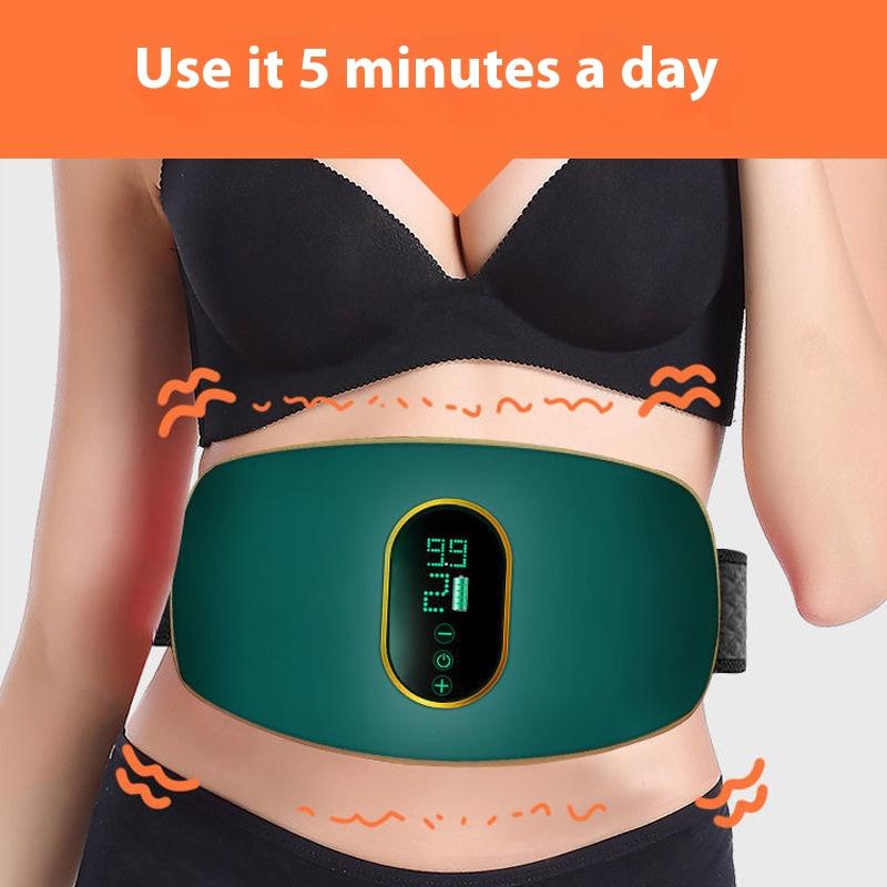 Vibrating Massage Belt - Portable, Rechargeable Home Fitness Equipment with High-Frequency Oscillation for Waist & Core