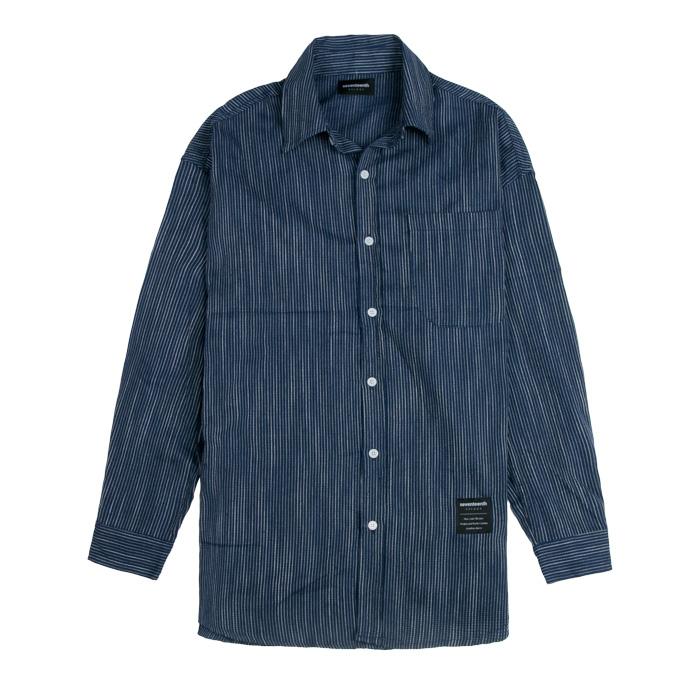 Seventeens Tension Stripe Shirt Navy Free