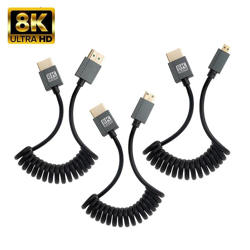 4K HDTV to Micro Cable: High-Definition Stretchable Connection for Tablets & Cameras