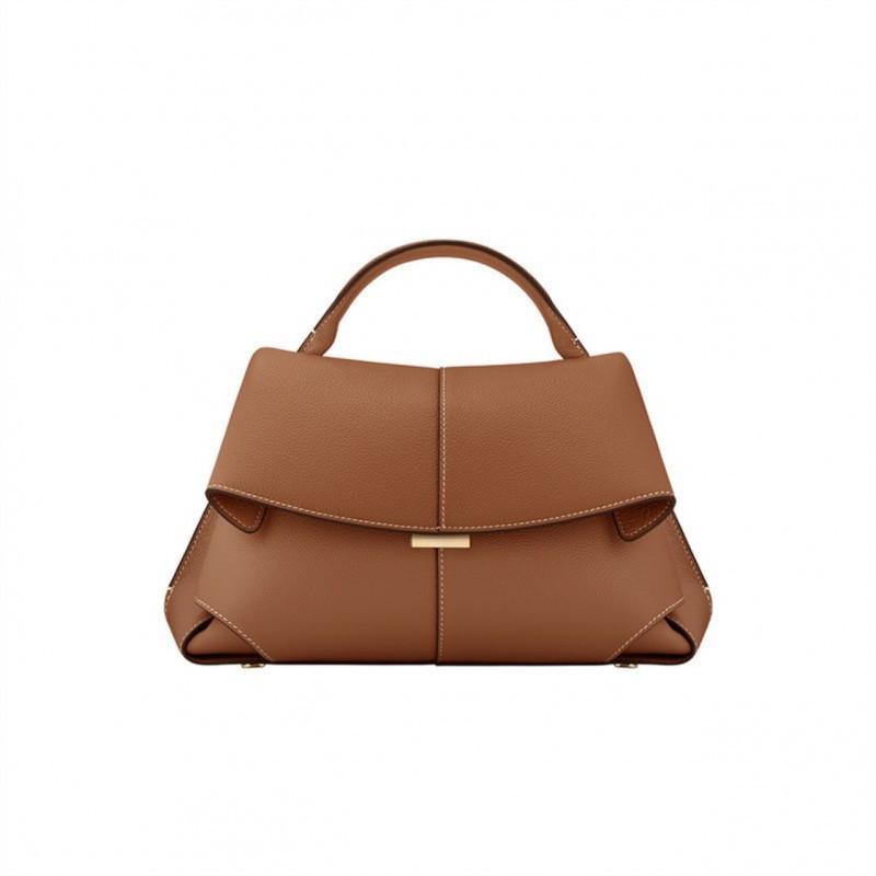 Retro Torba z Uśmiechem Francuska Bolingen Niszowa Skórzana Wysokiej Klasy Plisowana Torebka Cross-body