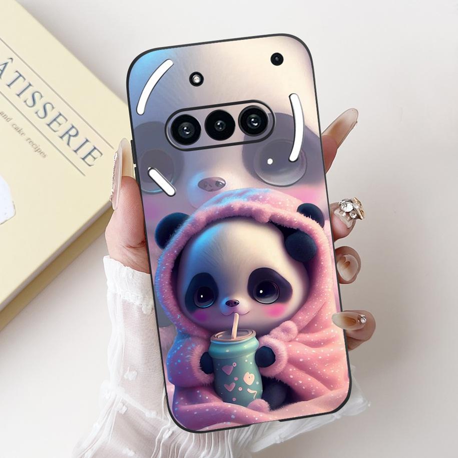 For Nothing Phone 3A Case A059 Cover Fashion Flower Soft Silicone Black Shockproof Cover On Nothing Phone3A 3 A 3APro A059P Capa