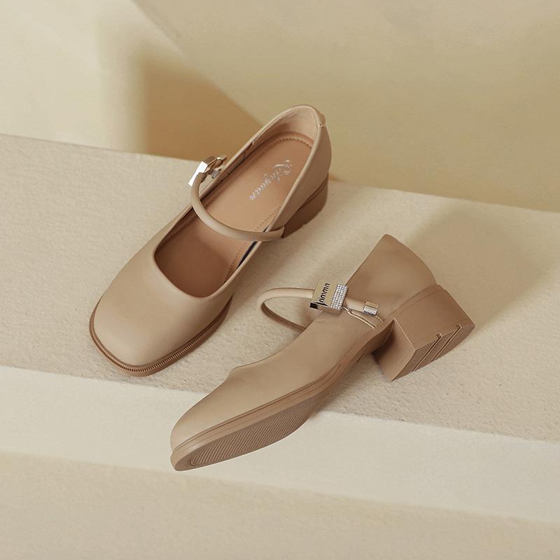 

Одиночная обувь ретро темперамент толстый каблук высокий каблук подошва-платформа новая женская обувь с туфлями Мэри Джейн 40 хаки