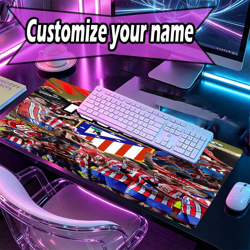 Custom Name Personalized football team Pattern Mousepad, Laptop PC Desk Mat, Decorative Desk Mat for Home Keyboard Pad Gift