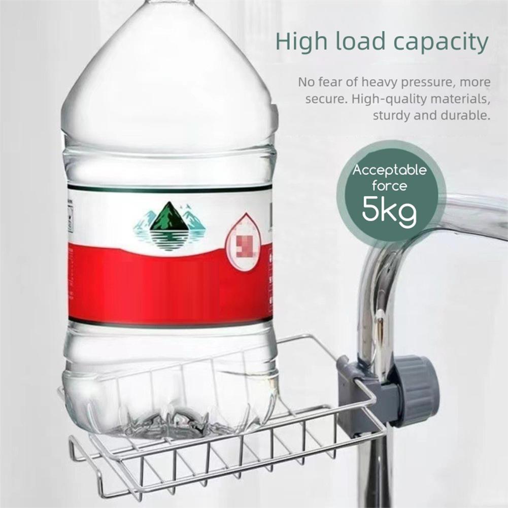 Sponge Holder Over Faucet Kitchen Sink Caddy Organiser Adjustables Stainless Steel Sponge Holder for Kitchen Sink