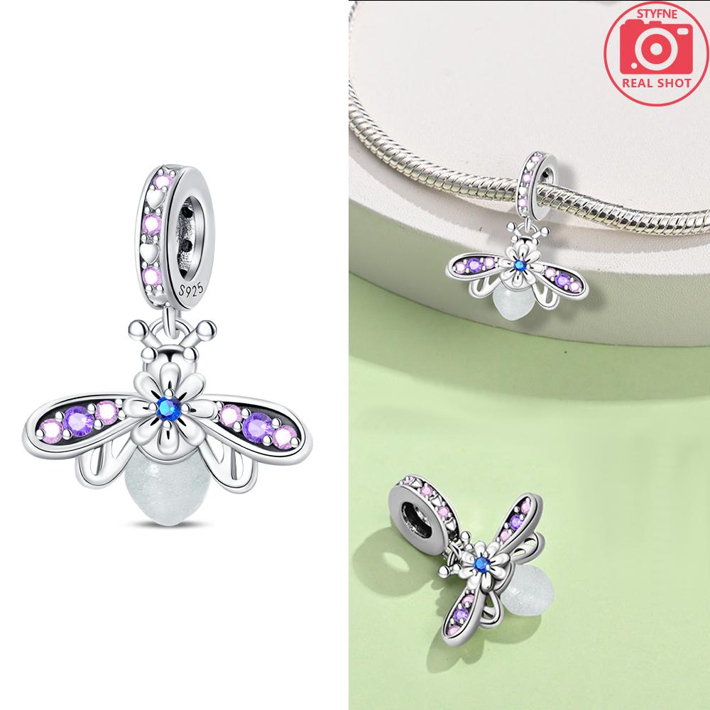 Koper Goud Gloei in het Donker Vuurvliegje Hanger Past op Armband Vrouwen Doe-het-zelf Hanger Voor Sieraden Maken Cadeaus