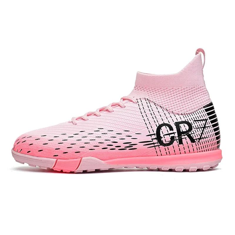 New Men Soccer Shoes High-Top Futsal Cleats Sneakers Football Boots Grass High-Quality Non-Slip Match Indoor Hot- Fg/Tf
