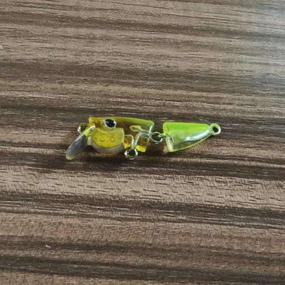 2-Section Joint Slow Sinking Minnow 2.5g Weight Wobbles Bait Micro Mini Swimbait Trout Fishing