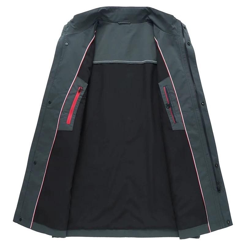 Men's High-End Business Casual Stand-Up Collar Windbreaker Jacket