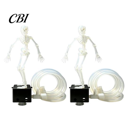 Aerodynamic Bubble Landscaping Dancing Skeleton Bubbler Aquarium Decoration, Movable Pneumatic Fish Tank Ornament Resin with 1-Meter Air Hose,
