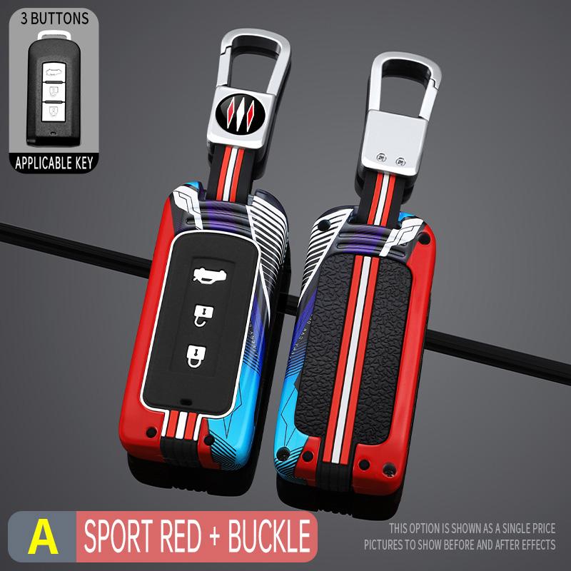 Kryt pouzdra na klíče od auta ze slitiny zinku pro Mitsubishi Outlander ASX LANCER Pajero Sport Eclipse Cross Ochranný držák Klíčenka