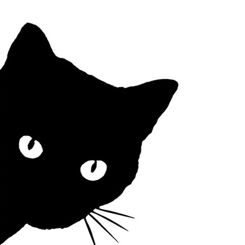 Car Black Cat Peeking Stickers Automotive Auto Decal Window Decoration 3D Simulation Cat Eyes Peeking Car Sticker