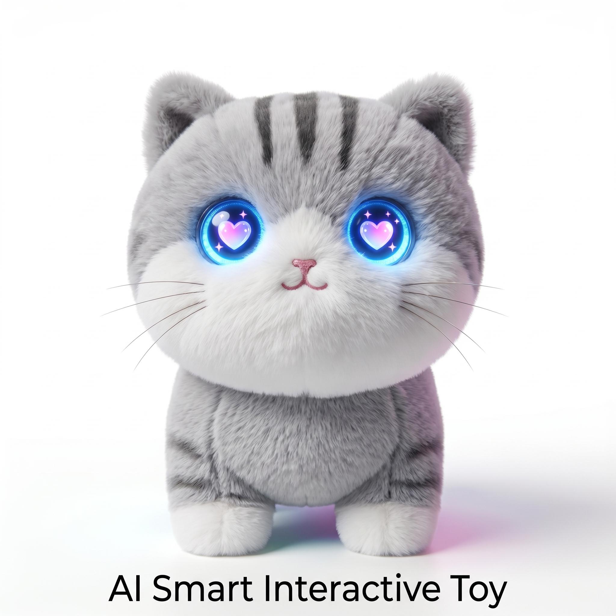 Cuteyeah Customized AI Grey Cat Plush ChatGPT Smart Talking Toy 60+ Languages Kids Space Science Enlightenment Toy серый