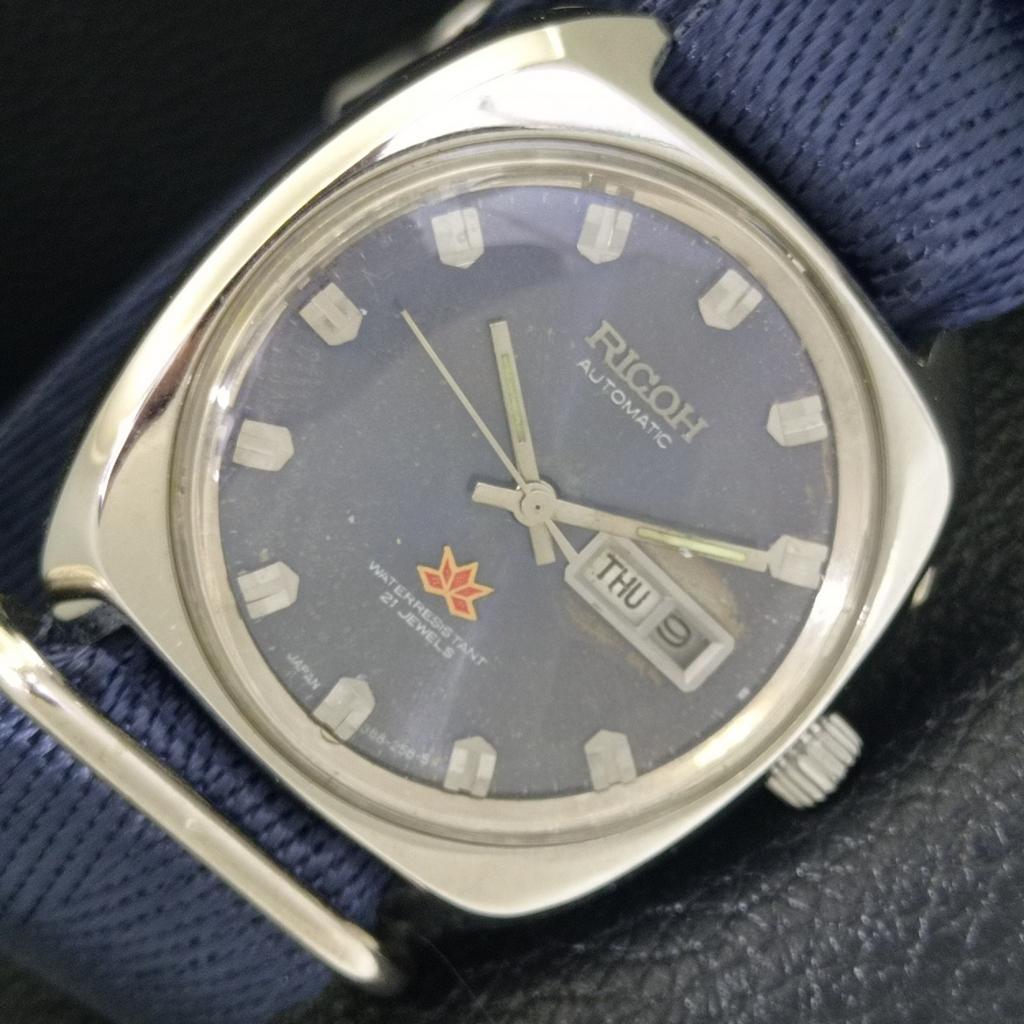 

RARE VINTAGE RICOH R31 AUTOMATIC JAPAN MENS ORIGINAL DIAL WATCH a703539-1 R213d-a703539