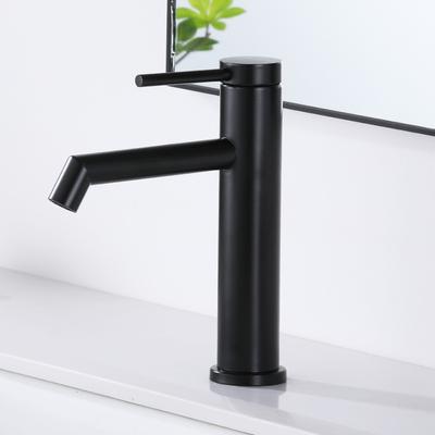 Black Bathroom Hot And Cold Mixed Water Basin Faucet 304 Stainless Steel Drawing Gold Deck Mounted Mixer Sink Tap Crane