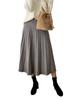 Indicoco Knit Pleated Loose Suitable for the and Winter Skirt, Skirt, Long, Simple, Fit, Elegant, Casual, Versatile, Flattering, Elegant, Feminine,