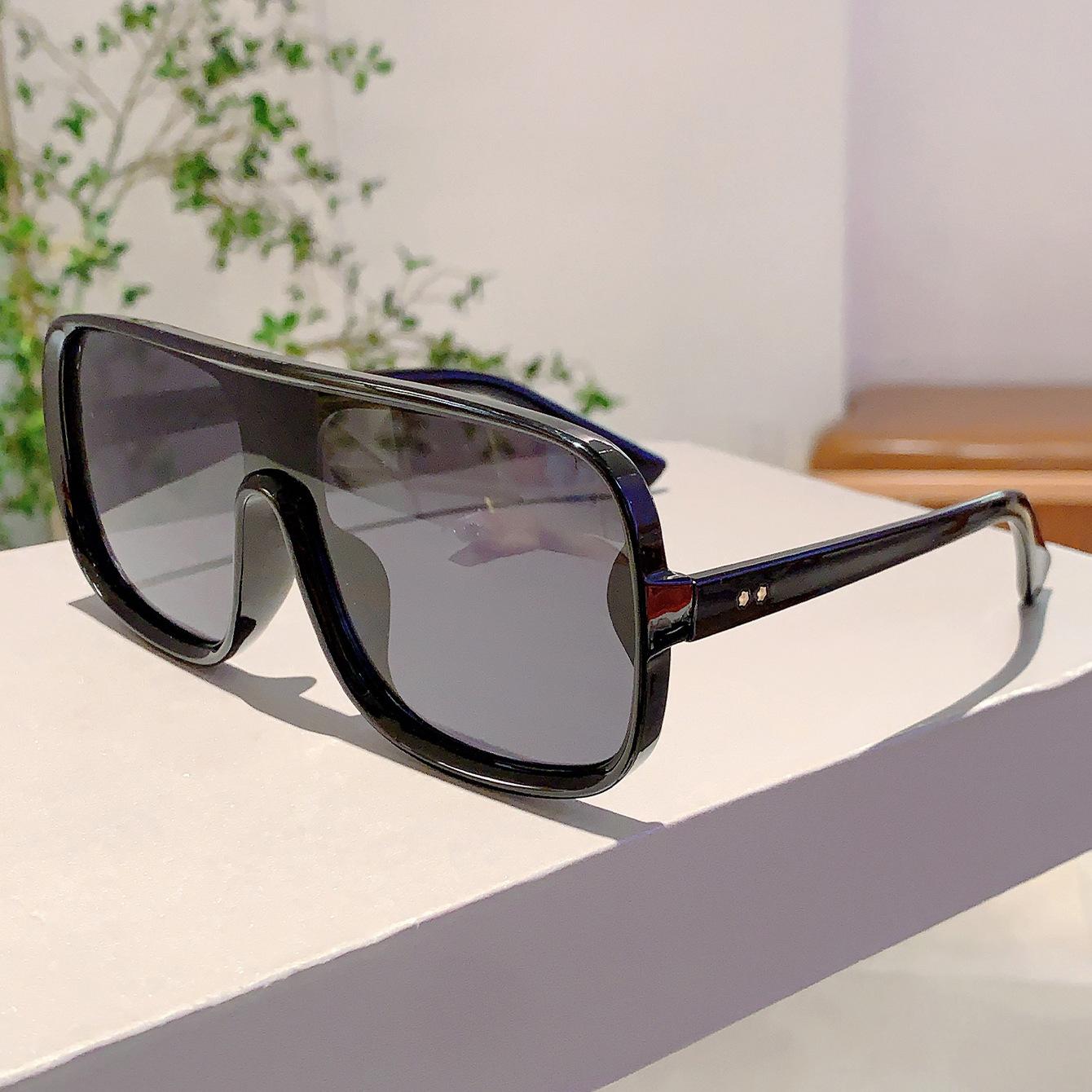 

Vintage Big Frame One Piece Square Sunglasses Women For Men Luxury Brand Designer Sun Glasses Punk Popular Oversized Pink Shades