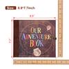 Adventure Book Travel Diary Album Scrapbook Retro Style Travel Memorabilia Guestbook DIY Anniversary Wedding Friend Gift Lady