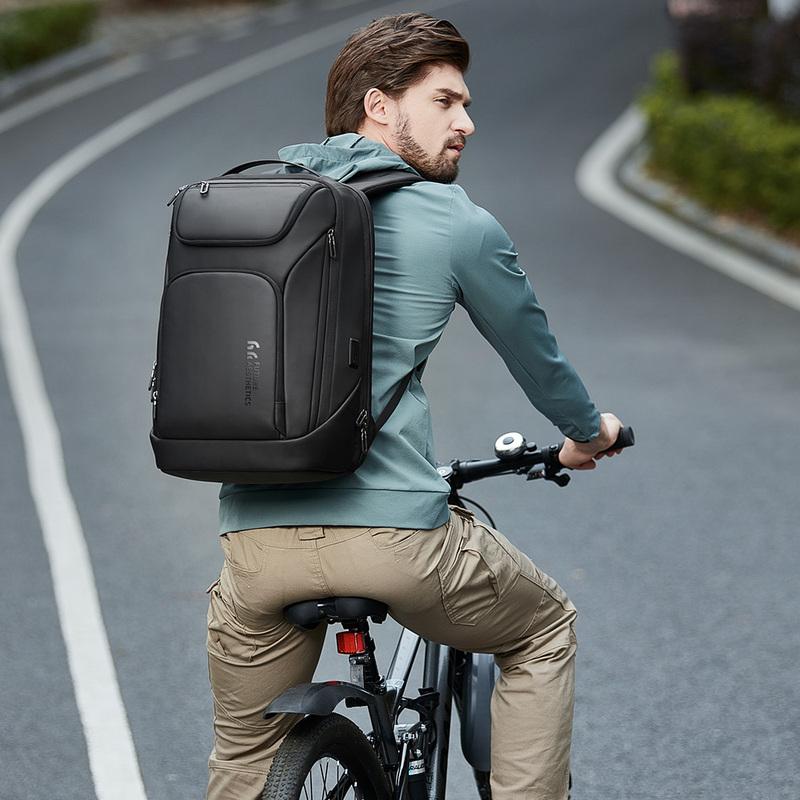 Heroic Knight Business Backpack for Men Waterproof Travel 17.3" Laptop Backpack  High Capacity Multifunctional Pack USB Charging