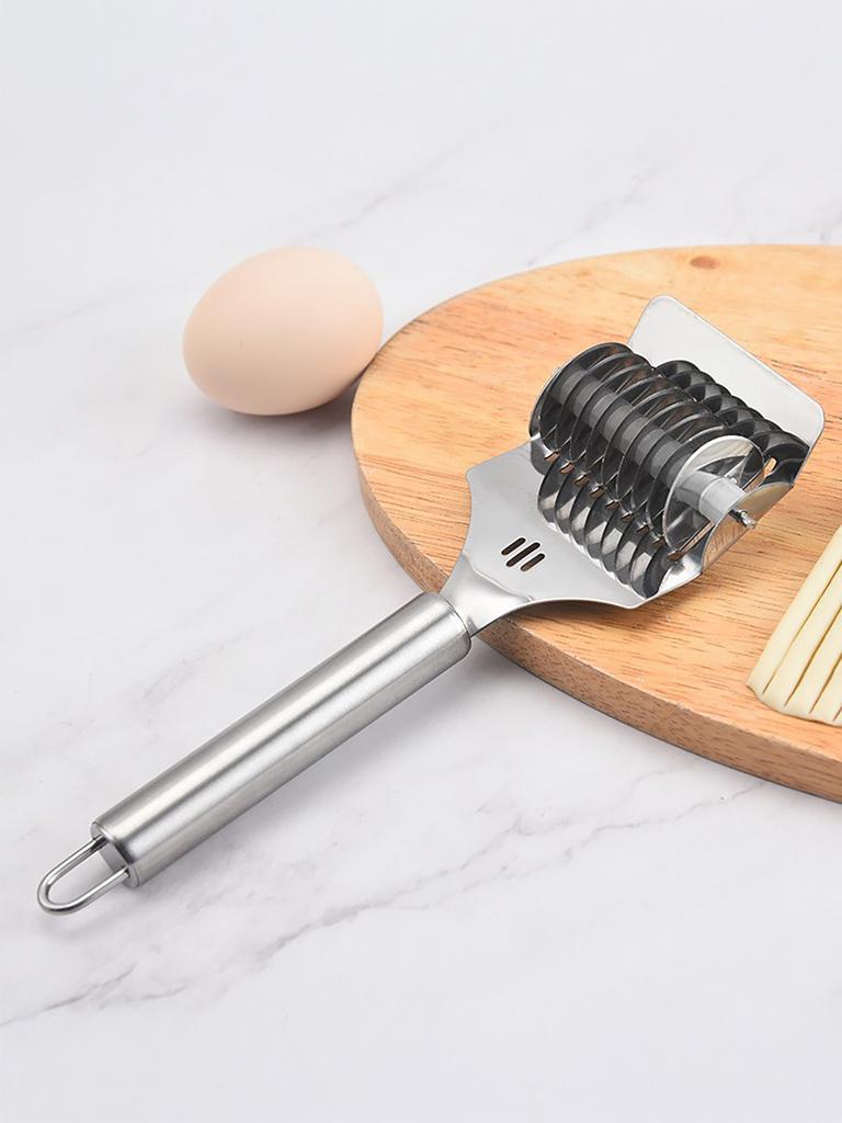 High Grade Stainless Steel Noodle Lattice Roller Docker Dough Cutter Pasta Spaghetti Maker for Kitchen Cooking Tools