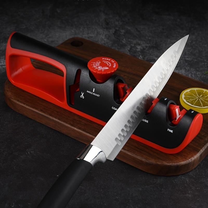 4-in-1 Knife Sharpener Adjustable Angle Professional Kitchen Grinding Machine Scissors Knives Grinder Whetstone Sharpener Tool