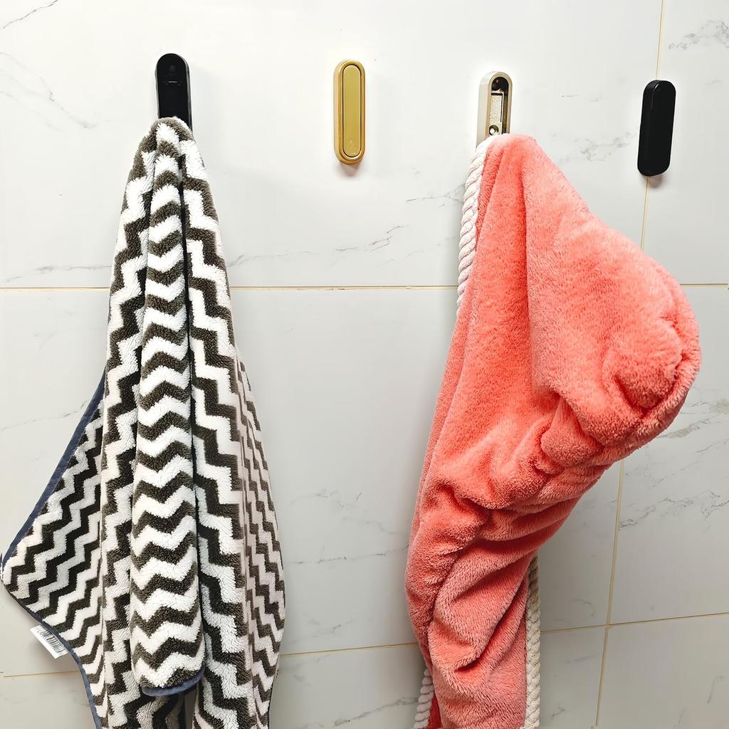 Foldable Wall Hooks Heavy Duty - Zinc Alloy Hidden Handle with Anchors/Screws, Space-Saving for Bathroom, Kitchen, Closet, 33lb Capacity, Wall